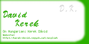david kerek business card